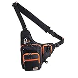 Lixada wasserdichte Angeltasche, 32 x 39 x 12 cm, Schwarz