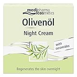 Medipharma Cosmetics Olivenol Night Cream - Feuchtigkeitsspendende Nacht-Gesichtscreme 50 ml - Anti-Alters-Behandlung mit Olivenöl, Jojobaöl und Karitee-Butter für trockene Haut (Damen und Herren)