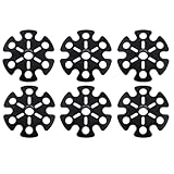 MTQY Schneestöcke, 2-Wege-Feder-Skistock-Ersatzteile, 86 mm Durchmesser, für Wandern, Klettern, Zubehör, Gummispitzenschutz, Wanderstock, Schlammkorb, 6 Stück