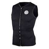 PAWHITS Neoprenanzug 3 mm Schwarz ärmellos Thermo-Weste für Herren und Damen Tauchen Surfen Schwimmen Segeln Sauna-Workout (M)