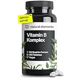 Vitamin B Komplex – 365 Tabletten für 12 Monate – Premium-Rohstoff Quatrefolic® – mit Bioaktiv-Formen & 2 Kofaktoren – vegan, hochdosiert – unabhängig laborgeprüft