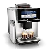 Siemens Kaffeevollautomat EQ900, großes farbiges TFT-Display, 36 Heiß- und Kaltgetränke, Cold Brew, super leise, Keramikmahlwerk, Doppeltassenfunktion, Steuerung per App, Edelstahl, TQ903D03