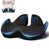 Ajiteogy Ergonomisches Sitzkissen für Bürostuhl, Orthopädisches Sitzkissen Druckentlastung für Hüfte, Steißbein, Memory-Schaum Sitzkissen für Rollstuhl