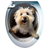 Toilettenaufkleber Toilettensitz Aufkleber Deko Aufkleber WC Deckel, Selbstklebende Tiere Wandaufkleber Lustig Toilettendeckel Aufkleber Für Schlafzimmer, Badezimmer, Küche 29x35cm
