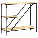 ULUYYUC Nachttisch Schmal Nachttische Wohnzimmertisch Gartenbox - Konsolentisch Sonoma-Eiche 88,5x30x75 cm Holzwerkstoff für Balkon Schlafzimmer Wohnbereich Garten