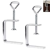 C Zwingen Schraubklemme, C-Klemmen, C Zwingen Set, 2 Stück Heberinge C Klemme, C Zwinge für Holzarbeiten, Justierbare Breite Workbench Clamp, Silber Schraubzwingen Klein, für Holzarbeiten Klemmen