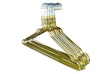RSR-Classic Kleiderbügel 50 Stück Gold Drahtbügel Metallkleiderbügel Drahtkleiderbügel Metall Draht verzinkt platzsparende hochwertige Pulverbeschichtung Blusenbügel 40 cm