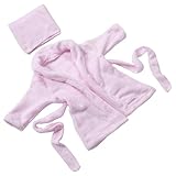 UKCOCO 1 Satz Kinderbademantel Bademantel Roben Plüschbademantel Für Mädchen Winterpyjama Für Babys Bademantel Schlafanzug Aus -fleece Rosa Korallenvlies