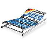 CubeSleep 7-Zonen Lattenrost Cloud KF Tellerrahmen 100x200cm | Kopf- und Fußteil verstellbar | Made In Germany | GS Zertifiziert – geprüfte Sicherheit