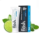 fläsh. Whitening Toothpaste Zahncreme | 75 ml Tube | mit 30% Xylitol und 15% Hydroxylapatit für den doppelten Kariesschutz | Limette-Minze Geschmack