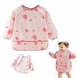 Asitanie Lätzchen mit Ärmeln,Ärmellätzchen,PU Wasserdicht Baby Lätzchen,Ärmellätzchen baby mit Ärmeln,Geeignet für 0-2 Jahre Alt Säuglinge und Kleinkinder,Maschinenwaschbar,Leicht zu Reinigen