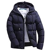 Vekewsap Daunenjacke Herren Leicht Steppjacke Baggy Puffer Herrenjacken Einfarbig Windjacke Outdoorjacke Mit Kapuze Wintermantel Herbst Winter Daunenjacken Übergangsjacke Casual Winter Jacke