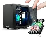 ElectroCookie Mini-PC-Gehäuse für Raspberry Pi 5 mit aktivem RGB-Beleuchtungskühler (mattschwarz)