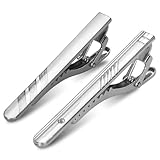 Krawattennadel 2 Stück Krawattenklammer Klassische Business-Stil Krawattennadeln für Herren Modisch Kravatten Nadel Personalisiert Tie Clip für Alltag,Hochzeiten,Party,Meeting