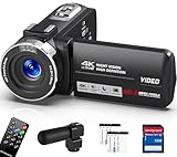 Delmodes 4K 30FPS Videokamera Camcorder 80MP 18X Digitalzoom IR Nachtsicht Vlogging Kamera