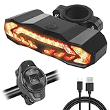 Mineup 5in1 Fahrradalarm mit Fernbedienung, Fahrrad Alarmanlage mit Glocke, USB Wiederaufladbarer Anti-Diebstahl Fahrradalarm mit Lenkfunktion für Motorrad Moped Scooter, 7 Stufen Empfindlichkeit