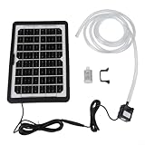 Lastdaytime Solar-Tauchpumpe für Aquarien und Steingärten, 6 W, 9 V, 240 l/h Durchfluss, mit verstellbarer Halterung, ABS-Material