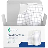 Sanosafe® Fixierpflaster Rolle sensitiv 15 cm x 10 m | Selbstklebende Fixierbandage & Fixierband | Medizinisches Heftpflaster & Rollenpflaster für empfindliche Haut zur Fixierung von Wundauflagen