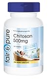 Fair & Pure® - Chitosan 500mg - hochdosiert - natürlicher Ballaststoff - ohne Magnesiumstearat - 180 Chitosan-Tabletten