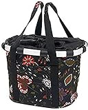 Asista Teile fürs Ra Rixen und Kaul Damen Klappkorb Bikebasket Folklore Lenkerkorb, Folklore Schwarz, 35 x 28 x 26 cm EU