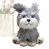 Zyntora Kuscheltier Hund Für Kinder - Interaktives Plüsch Schnauzer Spielzeug | Schlafbegleiter, Niedliches Plüschtier Für Erwachsene Jugendliche Mädchen