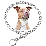 Würgehalsband mit Schlupfkette Edelstahl Metall Slip Puppy Martingale Halsbänder für XXS XS Small Medium Large Big XL Rasse Hunde XL