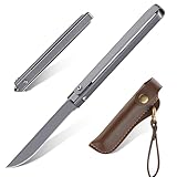 Freelander Slim Taschenmesser Klappmesser, 440C Hochwertige Messer Klappmesser Zweihandmesser, Taschenmesser Outdoor mit Scheide, EDC Messer für Camping, Wandern, Angeln, Geschenk für Männer