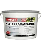 ADLER Kellerraumfarbe - weiße, geruchsneutrale Silikatfarbe - 14kg - ohne Lösemittel, Weichmacher und Konservierungsmittel