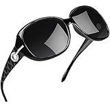 Joopin Elegante Große Sonnenbrille Damen Polarisiert und Klassische Schwarze Damen Sonnenbrille Übergroß Retro 2025 UV400 mit XL Rahmen (Voll Schwarz)