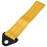 Tbest Abschleppseil für Autoanhänger, Hochfester Abschleppgurt mit Haken, Robuste, Langlebige Polyesterfaser für SUVs, LKWs, Schwarz, Rot, Blau, Gelb, Lila, Grün, 2 Tonnen Kapazität, (Yellow)