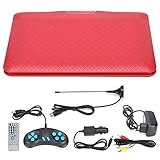 Cuifati Mobiler DVD-Player, Unterstützungsspielfunktion, Intelligente Abschaltspeicherfunktion, Geeignet für ältere Menschen, Kinder, Mittleres Alter, Junge Leute.(rot)
