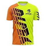 MTB Trikot,Herren Radtrikot Fahrradtrikot Kurze, Motocross | MX MTB Mountainbike,Shirt Downhill Fahrrad Jersey Schnelltrocknend (Gelb,3XL)