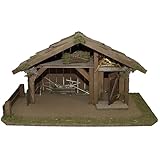 Alfred Kolbe Krippen 1331/12 Weihnachtskrippe aus Holz für 10-12 cm Figuren 55 x 30 x 29 cm, Braun