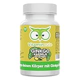 Ginkgo Biloba Kapseln - hochdosiert 120 mg 50:1 Extrakt (entspricht 6.000 mg Ginkgopulver) - bioaktiv & vegan - Produktion in Deutschland - ohne Zusatzstoffe & laborgeprüft - Vitamineule®