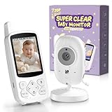 VSIFEHSO Babyphone mit Kamera 2,8 Zoll Baby Monitor 720p Baby Phone Digitalzoom Zwei-Wege-Audio VOX-Modus Nachtsicht Temperaturüberwachung Schlaflied Wecker