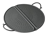 KUHN RIKON Spritzschutz faltbar aus Silikon grau Ø 30 cm, Ofentauglich bis 230 °C