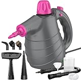 Dampfreiniger Handgerät, Handlicher Dampfreiniger für alles mit 10 Zubehör 1050 W 450ml 3,5 Bar Dampfdruck 3 Minuten Heizzeit Steam Cleaner Handheld, Handdampfreiniger für Boden Polstermöbel Fenster