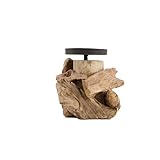 Seaside No. 64 -Liebevoll und in Handarbeit gefertigter Kerzenständer aus natürlichen Treibholzstücken und Metall – Kerzenhalter – maritimes Design – für Stumpenkerzen - Unikat