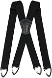 Decalen Herren Hosenträger Hochwertige, Elegante und Verstellbare Hosenträger mit Robusten Clips, 40 mm Breit, Ideal für Business, Freizeit und Formelle Anlässe (Schwarz 3)