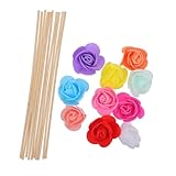Cabilock 10Stücke Blumendiffusor Stäbe Aromatische Holzdiffusorstäbchen mit Trockenblumen für Raumduft für DIY Duftkreationen und Stilvolle Dekoration