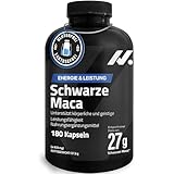 Maca Schwarz 100:1 (27.000 mg) – Hochkonzentriertes Maca Pulver mit L-Arginin, Taurin, Zink & B6 – Pflanzliches Supplement für Energie, Vitalität & Balance – 180 maca Kapsel