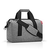 reisenthel Allrounder M in Twist Silber – Vielfältige Doktortasche zum Reisen, für die Arbeit oder Freizeit – Mit funktional-stylischem Design