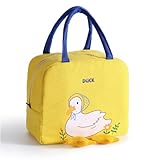 CHANGHUI Little Yellow Duck Anime Lunchtasche, tragbare Lunchbox, wiederverwendbare Bento-Box-Tasche für Arbeit, Schule, Picknick