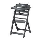 Bebeconfort Timba Kinderhochstuhl Mitwachsend, 6 Monate - 99 Jahre, bis 110 kg, Hochstuhl Baby, Abnehmbares Tablett, Verstellbarer Sitz & Fußstütze, 3-Punkt-Sicherheitsgurt, für Timba Baby, Warm Grey