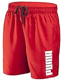 PUMA Herren Badehose Badeshorts Summer Deluxe Swim Shorts - new red - Gr. L