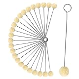 DIYEAH 100 Stück Lederpflegewerkzeuge Wollknäuelbürste Mischen Beschmieren Bürsten Tupfer Rand Für Herstellung Dauberbürste Wolle Basteln Sie Wollkleckse Wollpinsel Färberei Beige Eisen
