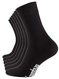 Vincent Creation 6 Paar Bambus Socken, Unisex Bambussocken für Damen und Herren (39-42, 6 Paar - Schwarz)