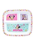 Minnie Mouse Speiseteller für Kinder, unterteilt, 3 Fächer, Rosa