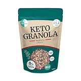 Go-Keto BIO Keto Granola Raspberry 290g – Low Carb Keto Müsli für ein leckeres Keto Frühstück, mit Kokoschips, Nüssen, Früchten, Leinsamen, Sonnenblumenkernen & Kürbiskernen, vegan, glutenfrei