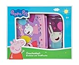 Scooli - Peppa Pig Kindergeschirr Geschenkset - Set bestehend aus Brotdose und Trinkflasche - ideal für die Schule oder Kindergarten – für Kinder ab 4 Jahren – aus Kunststoff – BPA frei